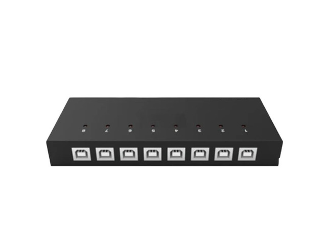 8-port KVM synchronizer, USB keyboard and mouse synchronization controller/KVM switch, suitable for PC, Android tablets, and DNF game control, with...