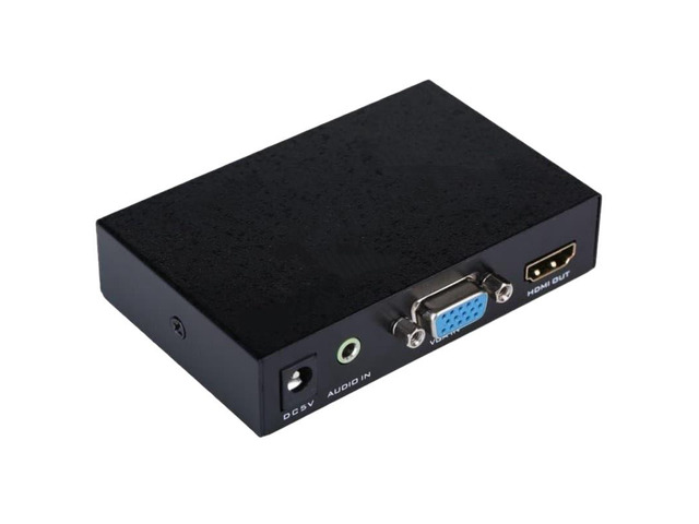 VGA + 3.5mm audio jack to HDMI converter 1080P metal