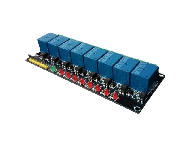 8-channel relay module, 5V, with LED indicator, 10A