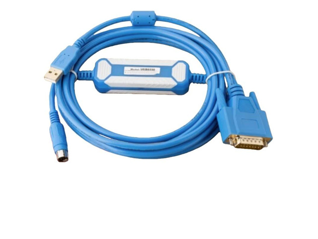 Dual-interface USB-FP1 USB8550 USB-AFP8550 programming cable for FP1, FP3, and FP5 PLCs; USB to RS422 DB15 MD8
