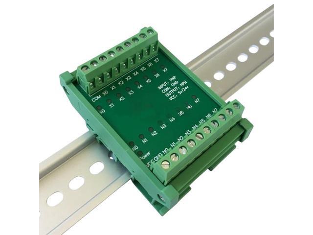 8-channel isolator opto-isolation module PLC IO signal conversion board, NPN/PNP, 10KHz polarity conversion (12-24-24)