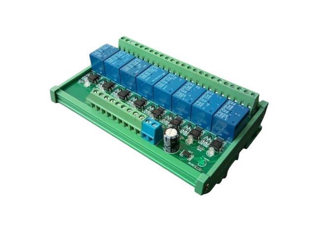 8-channel opto-isolated relay module NPN/PNP normally open/normally closed control board driver, suitable for microcontrollers (12V input VCC 12V).