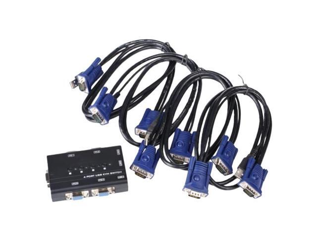 4x1 USB KVM Switch, Manual Switch, Plastic Housing, 1920x1440 MT-460KL Widescreen, with Cable