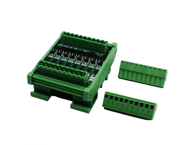 8-channel NPN/PNP amplifier isolation board, suitable for PLC, NPN/PNP to NPN 2kHz 3A, for I/O electromagnetic drive DIN rail.