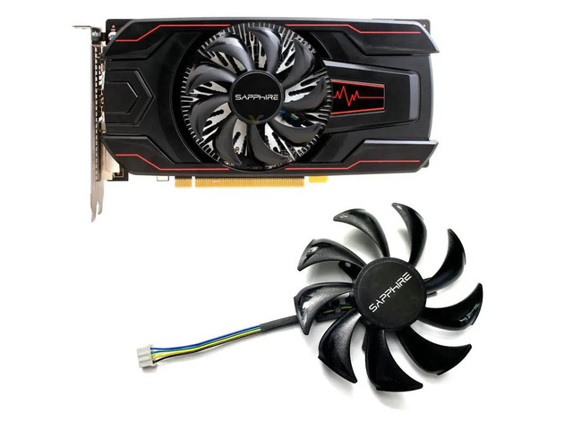 One fan for RX460, RX550 2G D5 ITX GA91S2M graphics cards.