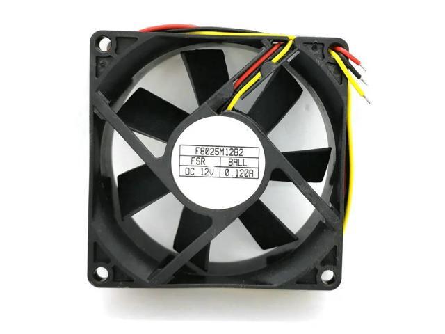 8025 12V 0.14A 0.48A Three-wire cooling fan 80*80*25mm F8025M12B2