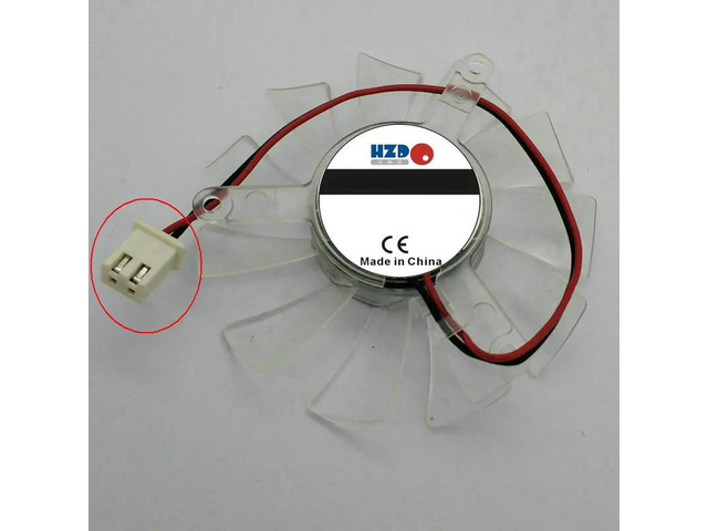 PLD06010S12L 12V 0.20A graphics card fan, 55mm diameter, 39mm for desktop use, with 2 connectors for laptops and desktop computers.