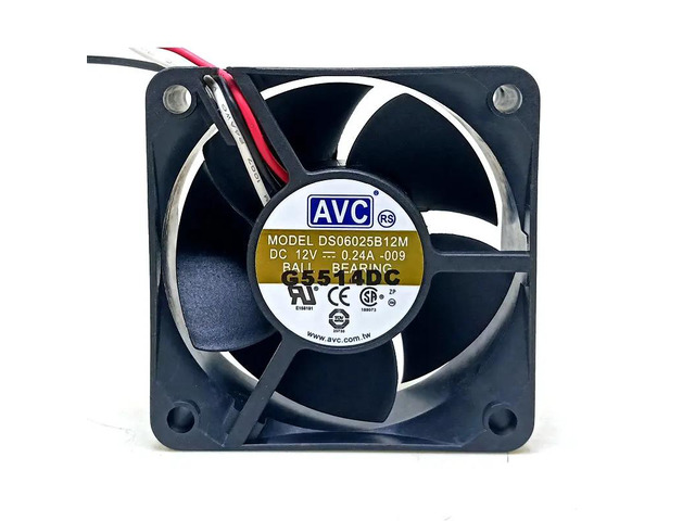 Suitable for DS06025B12M 60x60x25MM DC12V 0.24A 6cm 3-wire computer CPU/laptop fan