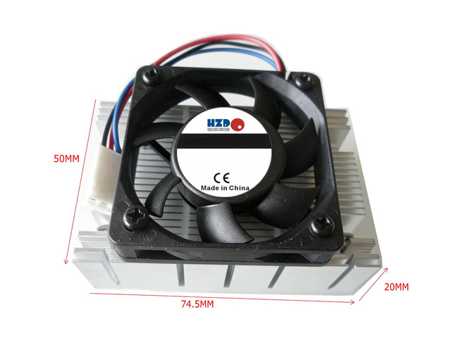 5cm EFB0512HHA 5010 12V 0.2A Three-wire fan with heatsink ECC-00371-01-GP CPU Black