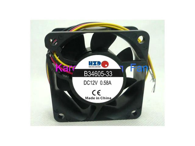 6CM 6025 12V 0.58A 3-wire cooling fan for laptops, heatsink B34468-16