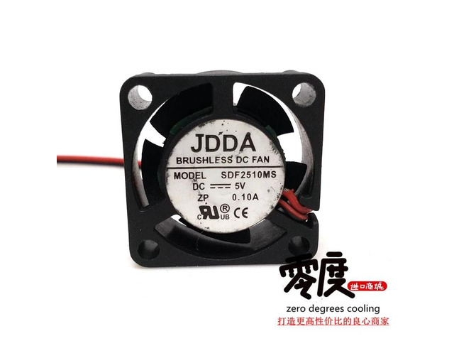 JDDA SDF2510MS 25x25x10MM DC5V 0.1A 2.5CM 2-wire heatsink fan