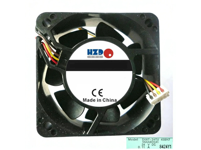 6cm 6025 24V 0.1A D06T-24TU 62B 27LA80511 45BH7 Three-wire cooling fan 60*60*25MM 24V 4 rows