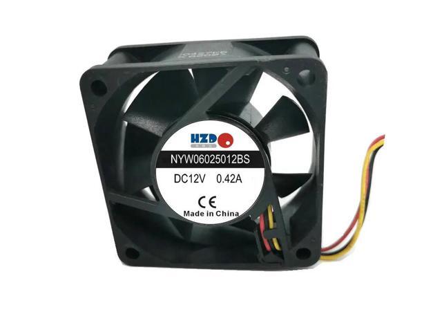 3-wire 6025 12V 0.42A Laptop Fan 60*60*25MM Laptop Fan Chip NYW06025012BS 3-wire