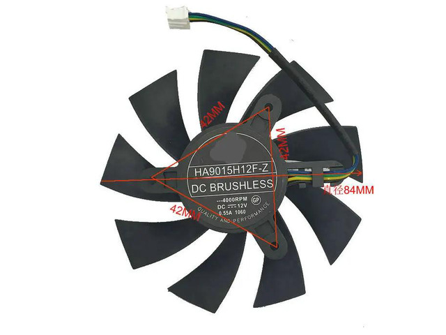 HA9015H12F-Z is a cooling fan for GTX 1060 OC and GTX950 R7 360 2GD5 graphics cards.