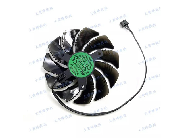 Laptop fan with 3-wire design, T129215SU, compatible with GTX 1050, GTX 1050 Ti, RX 550, RX 560, and ITX graphics cards.