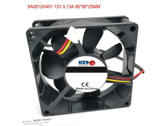 8025 12V 0.13A Cooling Fan 80*80*25MM 9A0812H401