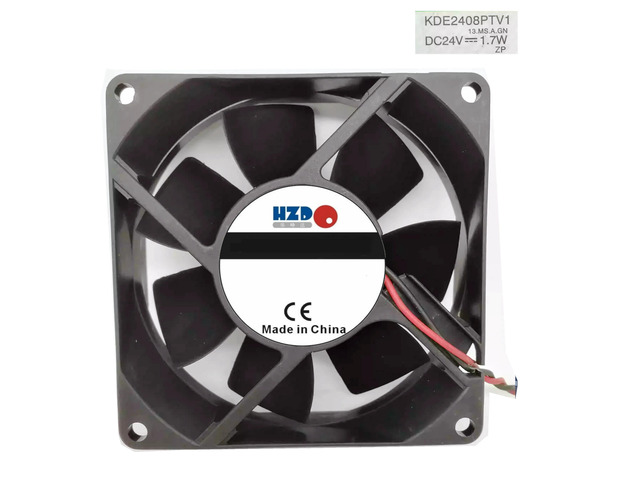 8025 24V Cooling Fan 80*80*25mm KDE2408PTV1 2-wire