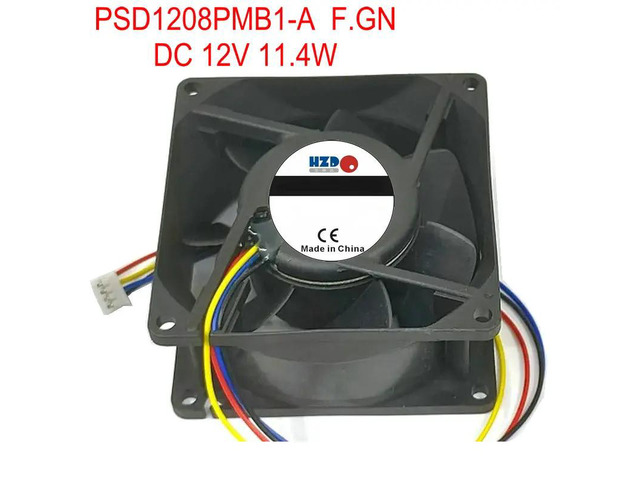 8038 12V Cooling Fan PSD1208PMB1-A 4-Wire