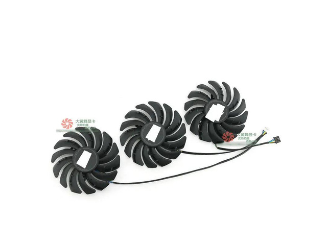 Graphics card cooling fans (3 fans) for RTX 3060, RTX 3060ti, RTX 3070, RTX 3080, RTX 3090, VENTUS 3X PLD09210S12HH.