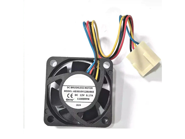 3010 12V 0.15A Cooling Fan 30*30*10MM 4-Wire AD3010V12BU86E