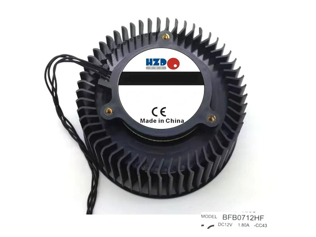 Cooling fan, compatible with GTX660, GTX670, GTX680, GTX470, 560, 570, 580, and 680 graphics cards, 12V 1.8A 4-pin connector BFB0712HF