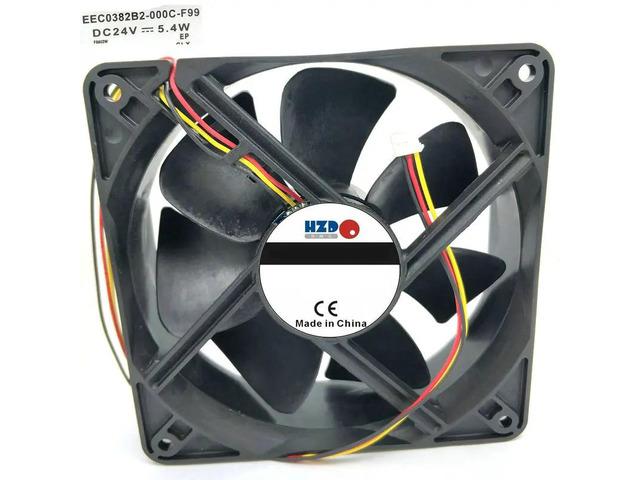 EEC0382B2-000C-F99 12038 24V 5.4W Three-wire CPU cooler fan, 12CM 120*120*38MM