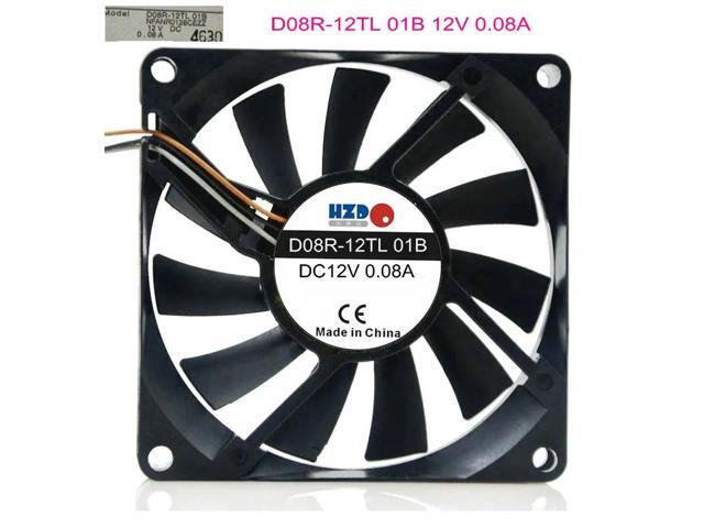 8cm 8015 12V 0.09A 3-wire notebook computer laptop computer notebook chip D08R-12TM