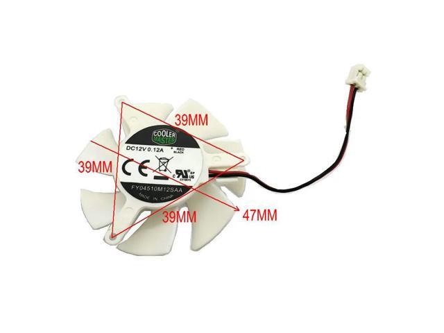 45mm diameter FY04510M12SAA 0.12A 2-pin VGA graphics card cooling fan, suitable for GT220 and GTS210 210-TC512D3 cooling fans.