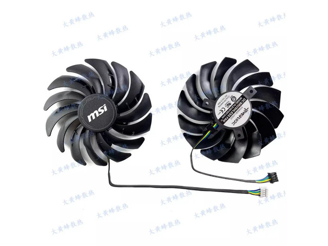 Fans PLD10010S12HH for MECH 2X graphics cards (1 set of 2 fans) compatible with RX6700XT, 6750XT, RX6600, RX6600XT, and RX6650XT graphics cards.