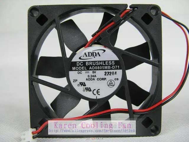 8CM 8015 5V 0.24A Computer Case Fan AD0805MB-D70