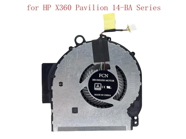 Replacement CPU cooling fan 924281-001 for 14-BA, 14-BAXXX, 14-BA010CA, 011DX, 013DX, 018CA, and 114DX series laptops.