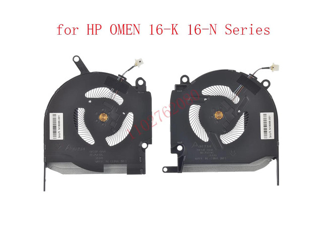 CPU+GPU cooling fan for 16-K and 16-N series laptops, model TPN-Q280 N18090-001, DC5V 0.5A.