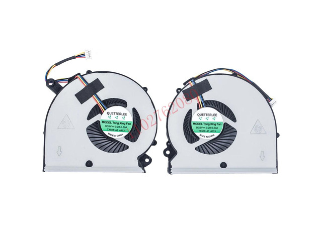 Replacement laptop cooling fans for 15-inch and 15-inch x 14-inch laptops, models RP64W and RP65W.