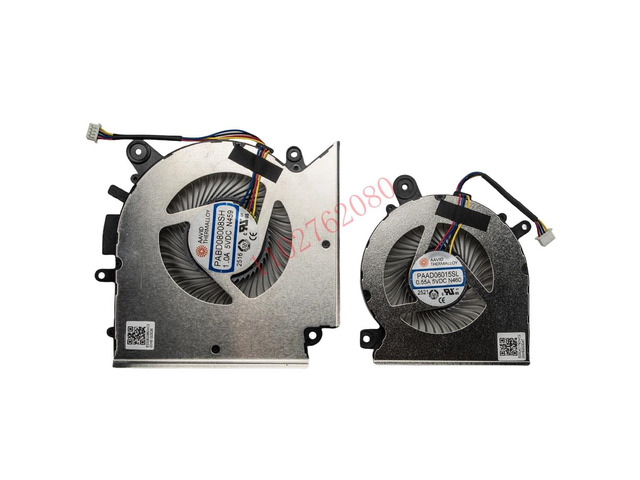 CPU+GPU cooling fans for GF76, GF66, Pulse, GL66, GL76, and WF76 series laptops: PABD08008SH N459 PAAD06015SL N460