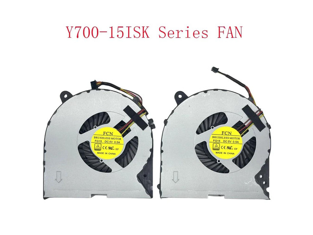 CPU + GPU cooling fans for Y700-15ISK, Y700-15ACZ, Y700-15ISK-IFI, and Y700-15ISK-ISE series laptops.