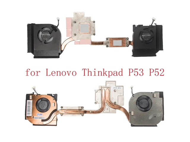 Replacement fan for P53/P52 laptops, independent cooling fan plus heatsink fan, FRU 02DM016