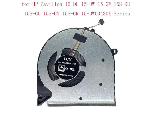 CPU cooling fans suitable for 15-DU, 15-DW, 15-GW, 15S-DU, 15S-GU, 15S-GY, 15S-GR, and 15-DW0043DX series CPUs.