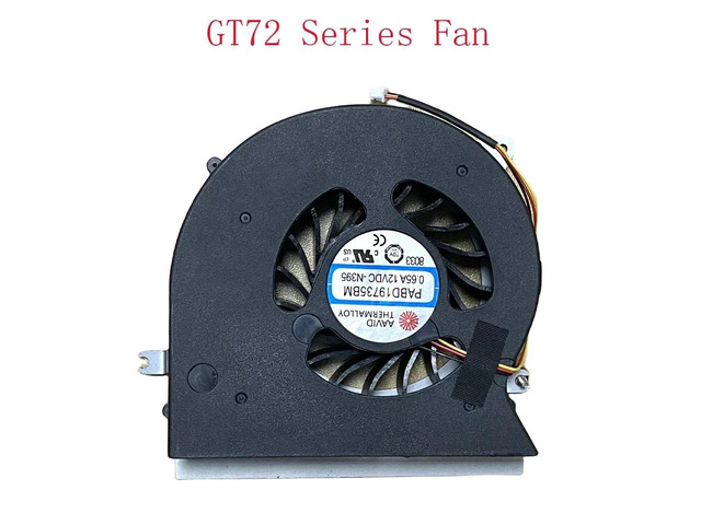 PABD19735BM CPU cooling fan for GT72 2PE 2QE, GT72S, GT72VR, 6RE, 6RD, and 7RE series laptops.