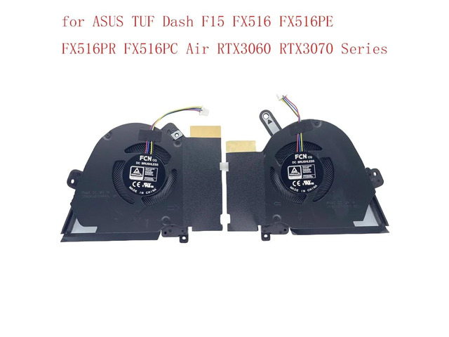 CPU+GPU cooling fans for F15, FX516, FX516PE, FX516PR, FX516PC Air, RTX3060, and RTX3070 series laptops.