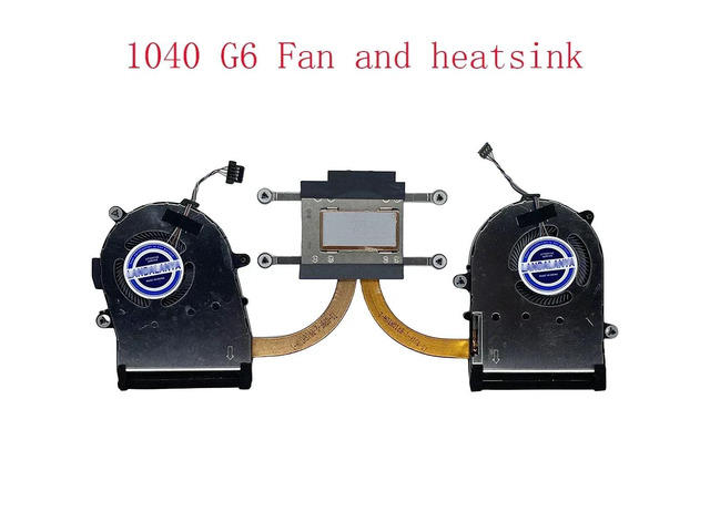 Cooling fans and heatsinks for the CPU and GPU of the 1040 G6 series laptops, model numbers L62995-001 and M10989-001.