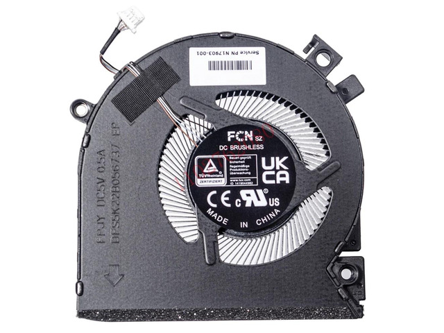 Cooling fan for 15-FA and 15-FB laptops, model TPN-Q278 TPN-Q279 N17903-001, DC 5V, 0.5A (1 piece).