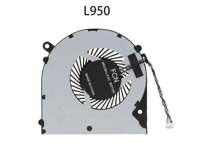CPU cooling fan for L950, L950D, L955D, S950, S955, and S955D series laptops, 5V 0.5A, 4-pin.