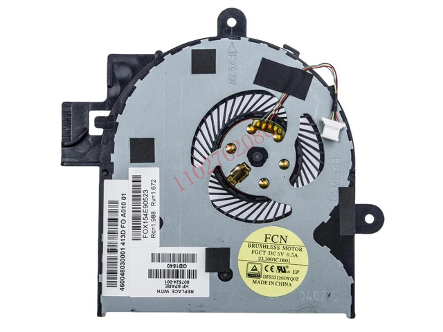 CPU cooling fan for 15-bk M6-W M6-W010DX M6-W101DX M6-W102DX series 4-pin 4-wire 807524-001