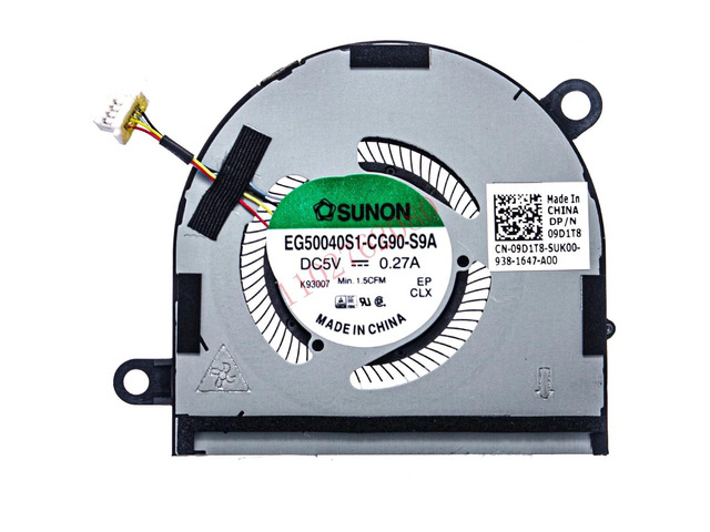 CPU Cooling Fan DC28000M3SL EG50040S1-CG90-S9A 09D1T8 for 14 7400 P100G001 9410 2-in-1 Laptop
