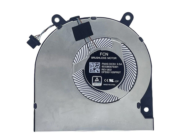 CPU cooling fan DFS501105PR0T for laptops in the 14-DW, 14-dw1025nr, 14M-DW, 14T-DW000, and 14-DW0097NR series.