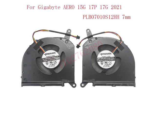 Laptop cooling fan for 15G 17P 17G 2021 RX5L RP75xa RP77XB RP75XC AERO17 RP75W RP7 RX7G RX5G, 12V, 7mm