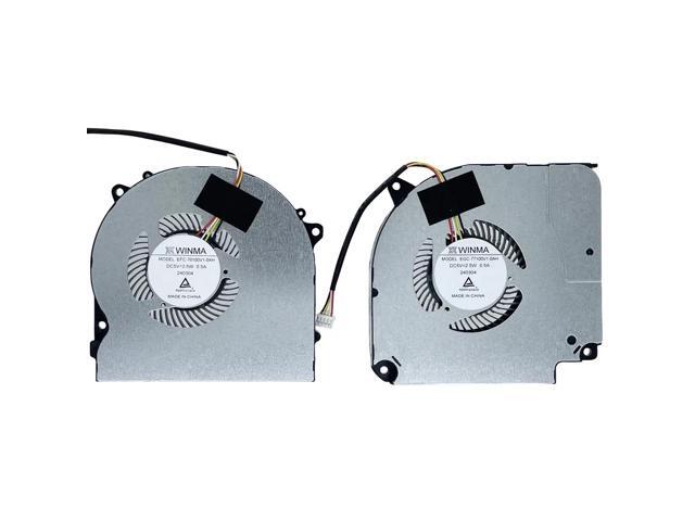 CPU + GPU cooling fans for NH50EA and NH50RA series laptops, models EGC-77110V1-0AH and EFC-70110V1-0AH, DC 5V, 0.5A.