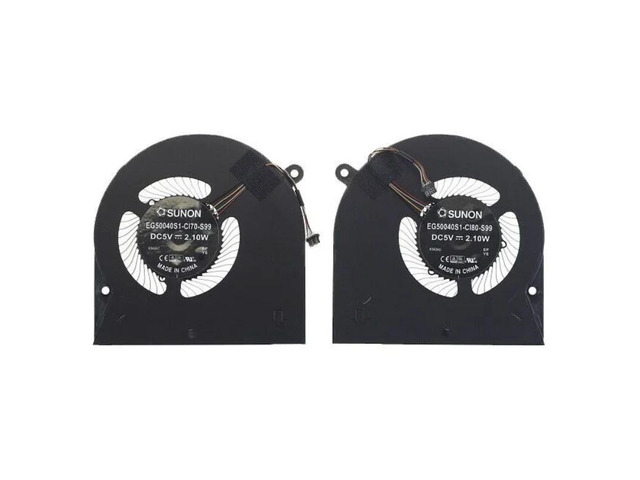 CPU + GPU cooling fans for Stealth 13-inch laptops: RZ09-0281, RZ09-02812E71, RZ09-0310, EG50040S1-C170-S99, EG50040S1-C180-S99