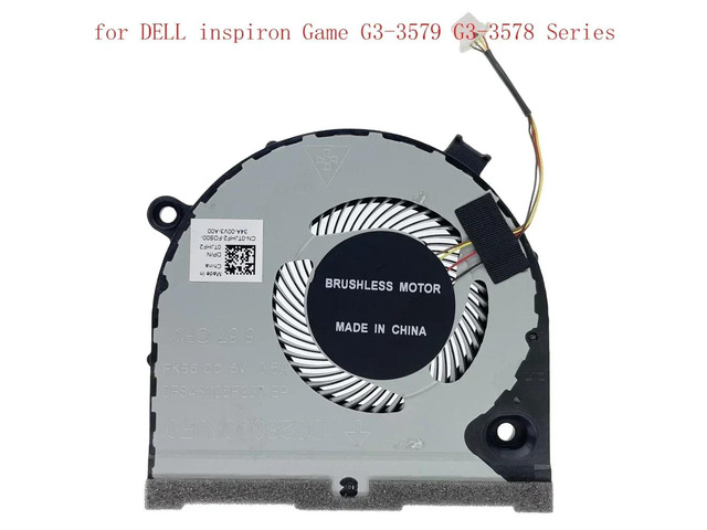 CPU cooling fan 0TJHF2 DFS481105F20T FKB6 for G3-3579 and G3-3578 series laptops.