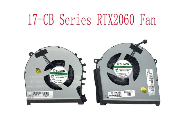 CPU+GPU cooling fans for RTX 2060 17-CB 17-CB0063TX 1005TX 17-CB0030NR series laptops